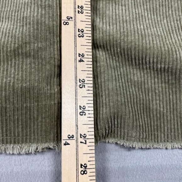 Zara Corduroy Shirt Jacket Womens Medium Olive Green Oversized Shacket Buttons - Picture 7 of 9